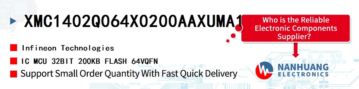 XMC1402Q064X0200AAXUMA1 Infineon IC MCU 32BIT 200KB FLASH 64VQFN